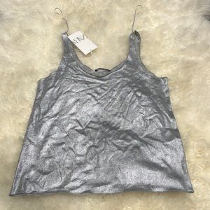 BNWT silver Zara dressy tank